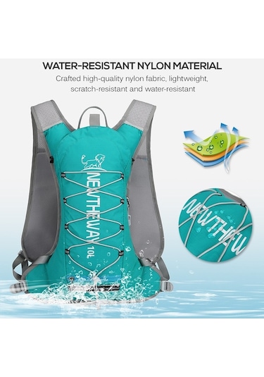 Ebitda Hafif Nefes Alabilir 10l Sırt Çantası - Koşu, Bisiklet Ve Kamp İçin Mavi Mavi