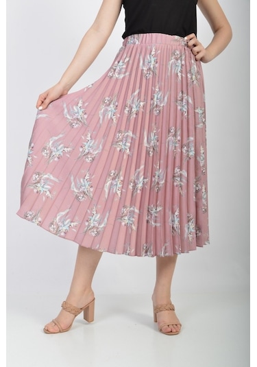 Soralline Bayan Plisoley Etek 781 Gül Kurusu Gül Kurusu Gülkurusu