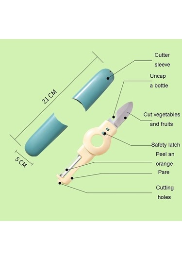 Createtech Taşınabilir Seyahat Sarı Meyve Kamp Fonksiyonlu Çok Cep Cbtx Bıçakları Bıçağı 5 1 Ac Sarı