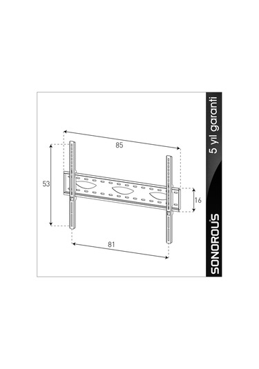 Sonorous Surefıx 240 70 İnch 177Cm Ekran Sabit Askı Aparatı