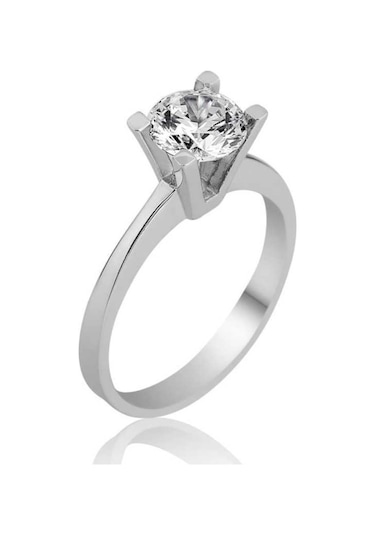 Gümüş Tek Taş Bayan Yüzük (112160181)