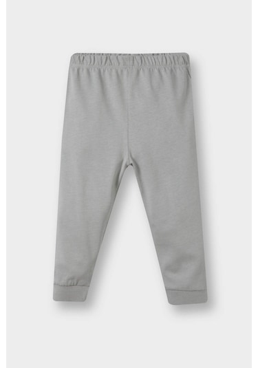 Defacto Erkek Bebek Pijama Takımı Baskılı Uzun Kollu Penye Üst Uzun Alt F2917a525augr454 Gri