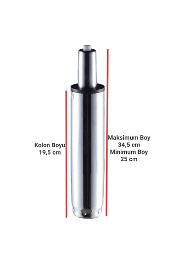 100'lük Krom Amortisör Ofis Koltuğu Yedek Parçası Gri