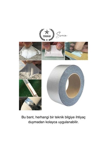 Ekstra Güçlü 2 Mt Dış Cephe Su Geçirmez Sakız Bant Sızıntı Çamur Bandı Sızdırmaz 3 Adet Diğer
