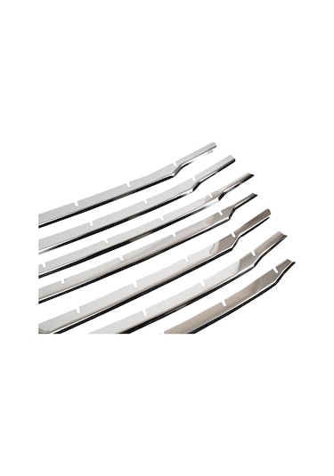 Ford Courier Uyumlu 2017-2023 Krom Ön Panjur 7 Parça Paslanmaz Çelik