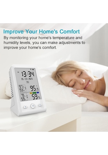 Pazly Tuya Wifi Şarj Edilebilir Termometre Ve Nem Ölçer - Bebek Odası, Ev & Ofis İçin Hava Kalitesi İzleyici