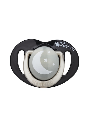 Mamajoo 6+ Ay Black & Pearl Gece Emzik 2'li Siyah