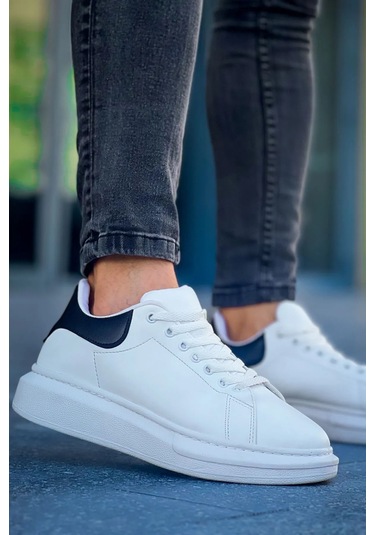 Luis A Costa Lc101 Beyaz Arka Siyah Bağcıklı Erkek Ayakkabı Renkli