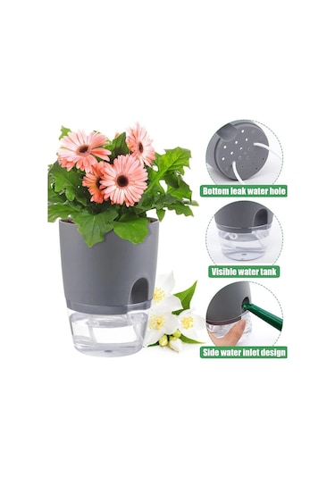 Katlı Topraksız Yetiştirme Saksısı Pamuklu Halatlı Kendiliğinden Sulama