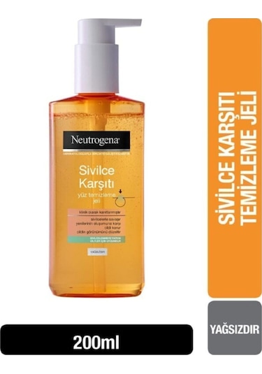 Neutrogena Sivilcelere Karşı Yüz Temizleme Jeli 200 ML