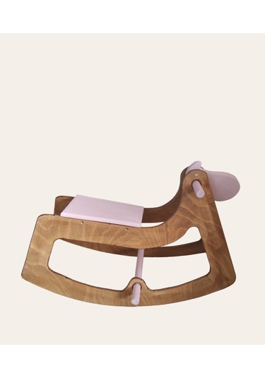 Pink Sallanan Oyuncak At, Sallanan Ahşap El Yapımı At