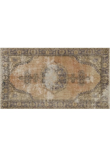 Eşsız Güzellığe Sahıp Vıntage El Dokuma Halı 114 X 207 Cm 9578