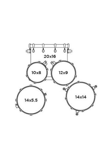Mapex Armory Akustik Davul 20+10+12+14+14S (AR504STK)