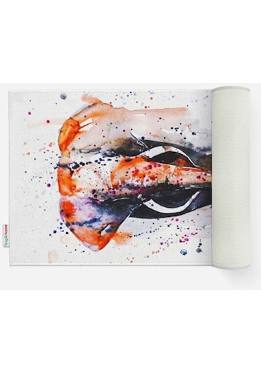 Fil Desenli 50x80 Dijital Baskılı Püsküllü Polyester Kaymaz Taban Çok Renkli