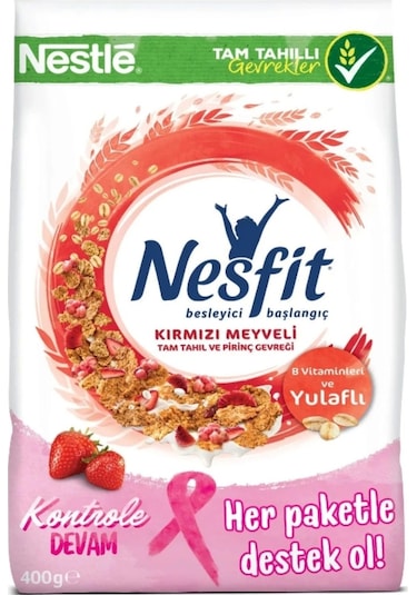 Nesfit Kırmızı Meyveli Gevrek 12 x 400 G
