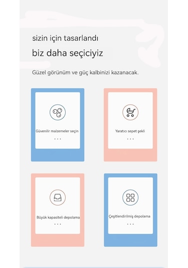 Ev Sevimli Kutu Masaüstü Çeşitli Saklama Kutusu Mavi 2l