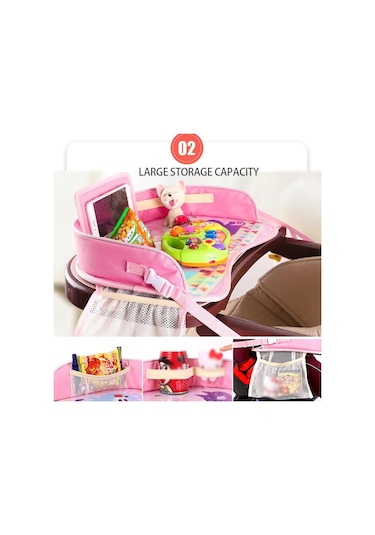 Açık Mavi Bebek Koltuğu Tepsisi Su Geçirmez Masa Araba Koltuğu Yükseltilmiş Otomobi Seyahat Tepsisi Yükseltici & Aksesuar 57024429