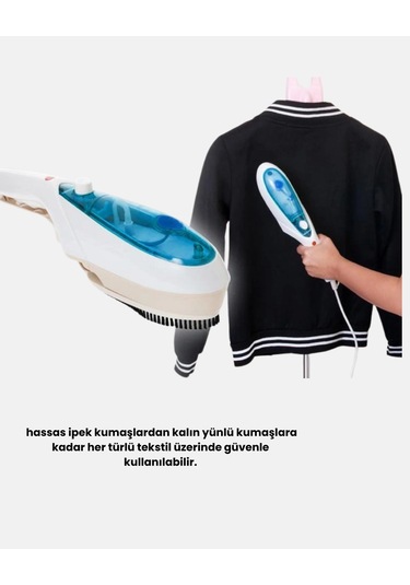 1500w Buharlı El Seyahat Ütüsü Kompakt, Taşınabilir, Her Kumaşa Uygun Beyaz