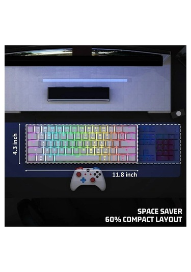 K-620 Ayrılabilir Type-c Kablolu Brown Switch Hot Swap Mekanik Klavye