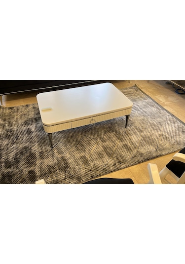 Desing Orta Sehpa Beyaz +gümüş