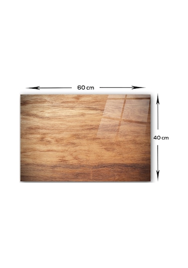 Decorita Ahşap Görünümlü | Cam Ocak Arkası Koruyucu | 40cm x 60cm