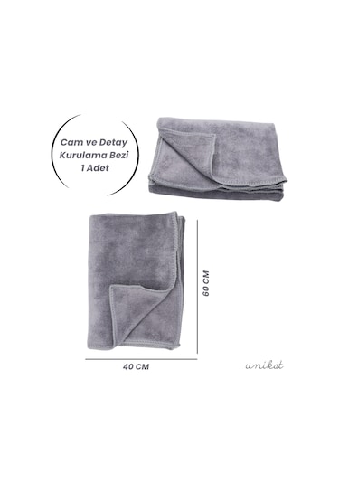 40x60 Cm Mikrofiber Araç Cam Ve Araç Detay Kurulama Bezi 1 Adet İz Bırakmaz Ve Hızlı Kurulama