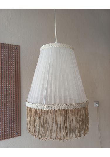 N-61 Krem Organze Yatak Odası Çocuk Ve Bebek Odası Avize Pembe Krem