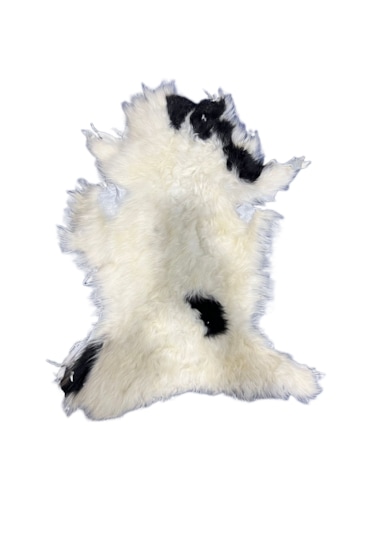 Naturel Boyasız Doğal Renkli Uzun Tüylü Kuzu Postu