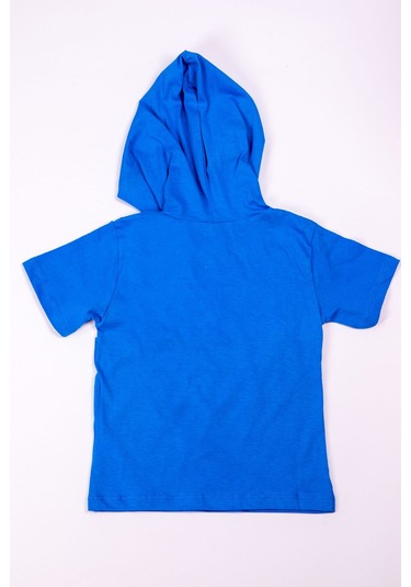 Erkek Çocuk Tshirt Kapşonlu Baskılı A21 Mavi