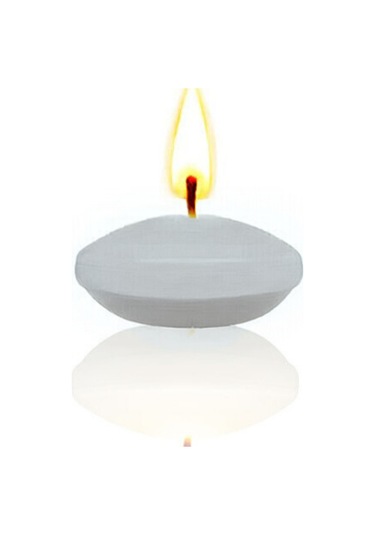 50'li Paket 3.5 Cm Gri Yüzen Mumlar Gri