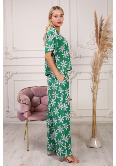 Aymeravm - Çiçek Desenli Kadın 2Li Takım - Msb0320Ga Çok Renkli