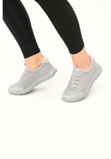 Walkway Buz Gri Pembe Comfort Kadın Spor Ayakkabı Çok Renkli