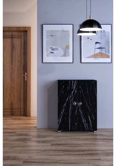 Prenses Çok Amaçlı Ayakkabı Erzak Mutfak Banyo Dolabı Siyah