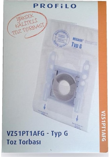 Profilo Süpürge Toz Torbası G Tipi 1 Pakette 5 Adet