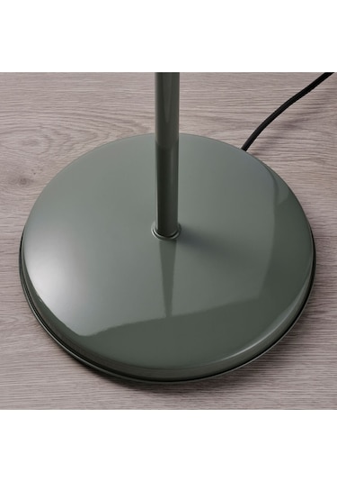 Yer Ve Okuma Lambası, Gri-yeşil, 38x27x22 Cm Yeşil