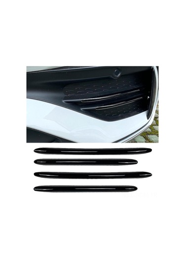 Suofeng Mercedes-benz C-class W206 Ön Spoiler - Abs Malzeme, Kolay Montaj, Siyah Fog Light Korumalı