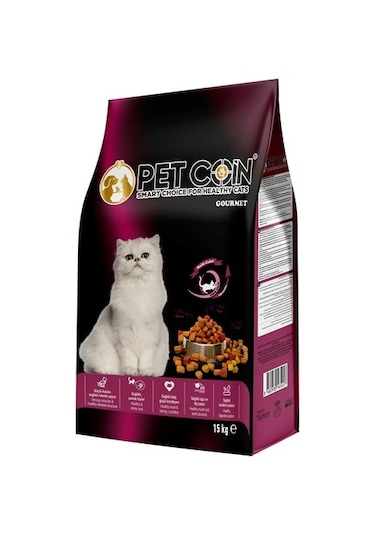 Petcoin Gurme Yetişkin Kedi Maması 15 KG Fiyatları ve Özellikleri