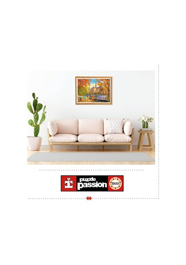 Educa 1000 Parçalık Sonbaharda Notre Dame Manzarası Puzzle - 19936