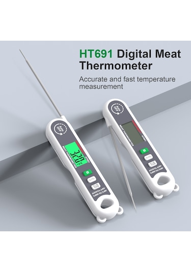 Habotest Anında Okunabilen Dijital Et Lcd Gıda Termometresi Beyaz