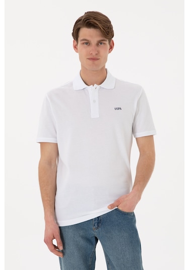 U.S. Polo Assn. Erkek Regular Fit Polo Yaka Beyaz Basic Tişört 50306007-VR013 U.S. Polo Assn. Erkek Regular Fit Polo Yaka Beyaz Basic Tişört 50306007-VR013