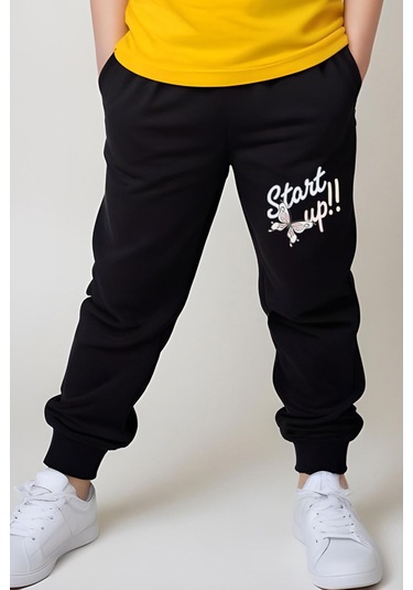 Fyk Kids Kız Çocuk Baskılı Start Up Alt-üst Pijama Takımı Sarı