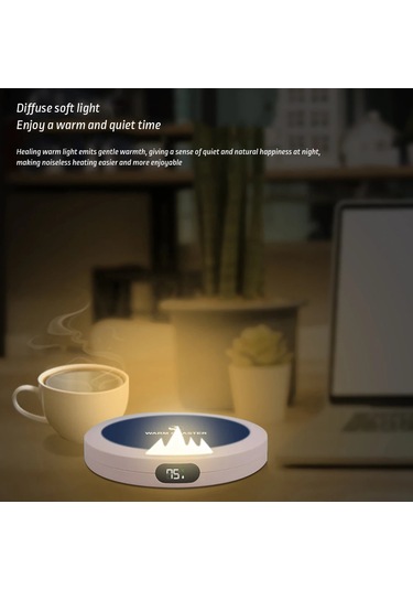 Kahve Kupa Isıtıcı Ped Bardak Isıtıcı Coaster Sabit Sıcaklık Isıtma Usb Pink Pembe