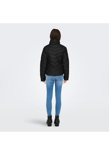 Jacqueline De Yong Fiona Life Short Kadın Siyah Dik Yaka Ceket Siyah