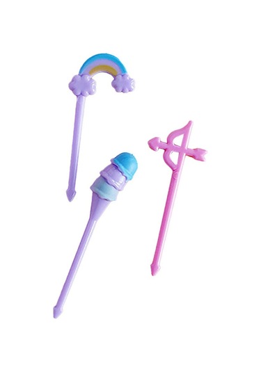 6 Adet Mini Karikatür Yemek Meyve Çatal Seti Çocuklar İçin Tatlı Çatalı Dekor Parti Malzemesi Çok Renkli