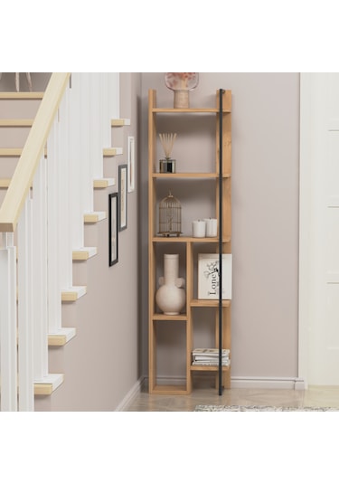 Lagomood Simge Köşe Kitaplık Meşe