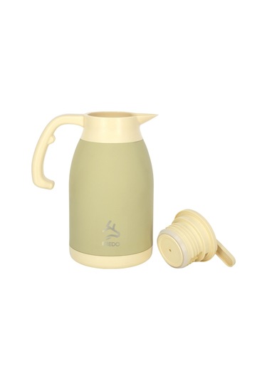 Big Therm 2 Lt Paslanmaz Çelik Krem Çay Termosu, 24 Saat Soğuk, 12 Saat Sıcak Tutma Krem