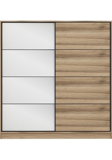 Minar Kale 2 Kapaklı Aynalı Sürgülü Dolap 180 Cm - Dore 190cm