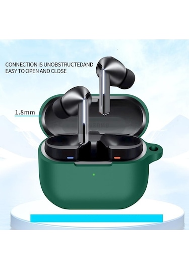 Novahub Samsung Galaxy Uyumlu Buds 3 Pro/3 Kulaklık Silikon Kılıf Düşmeye Dayanıklı Toz Geçirmez Kulaklık Kılıfı Kılıfı Siyah Siyah