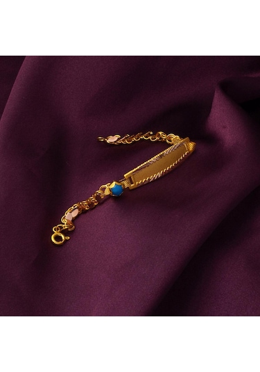 Bilezikci Hediyelik İsim Yazılabilen Çocuk Künyesi BLKNS8K22128 Sarı Altın