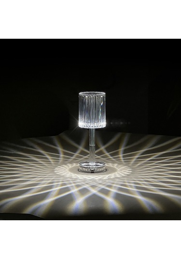 Moveevo Ev İçin Usb Akıllı Dokunmatik Kristal Lambası - 3 Renkli Işık Seçeneği, Akrilik Malzeme, Ev Dekorasyonu Ve Gece Lambası Diğer